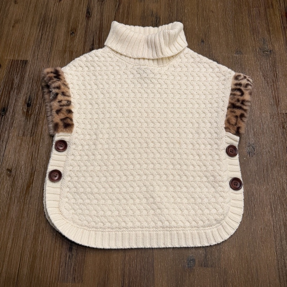 3/24$ Aspen Kids Turtleneck Poncho Sweater size XS (4)